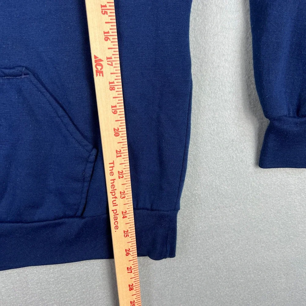VTG Kajee Blank‎ Hoodie Fits Large 1990s Sweatshirt Franklin Indiana Blue USA